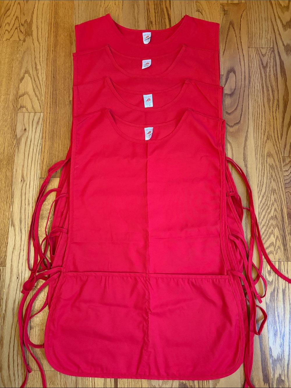 Bundle of 4 Red Kap Factory Work Protective 2-Pocket Adjustable Cobbler Apron. L